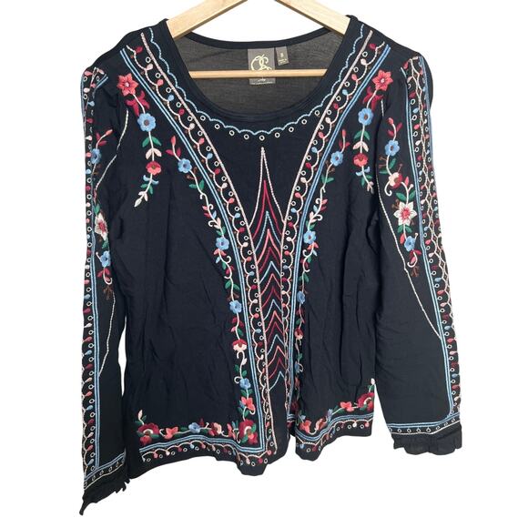 Anthropologie One Small September Wesley Embroidered Top Pullover Boho - Picture 1 of 6